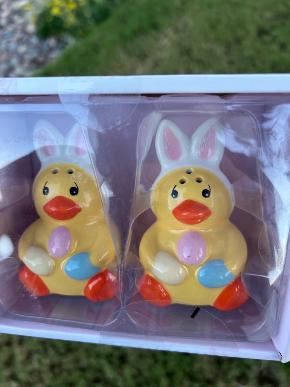 Yellow Bunny Duck Salt and Pepper Shakers